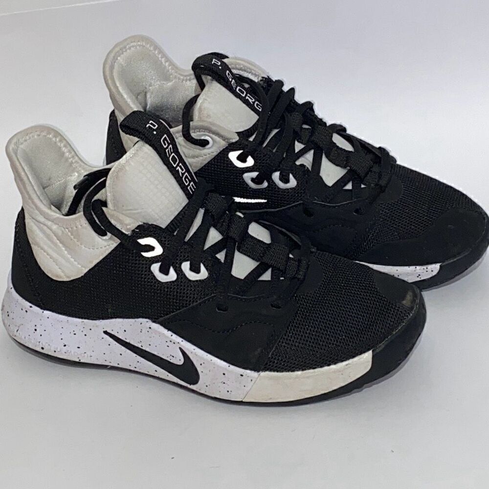 Nike PG 3 Black White Speckled Basketball Shoes CN9512-002 Youth Size‎ 5 Mens 5